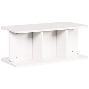 vidaXL Couchtisch Wei&szlig; 80 x 39,5 x 33,5 cm Massivholz Kiefer