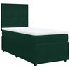 vidaXL Boxspringbett mit Matratze Dunkelgr&uuml;n 90x190 cm Samt