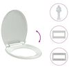 vidaXL Toilettensitz mit Absenkautomatik Wei&szlig; Oval
