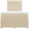 vidaXL Boxspringbett mit Matratze Creme 120x190 cm Stoff