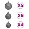 vidaXL Künstlicher vorbeleuchteter Weihnachtsbaum mit Ball-Set 150 cm