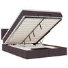 vidaXL Ottoman-Bett mit Matratze Dunkelbraun 140x190 cm Stoff