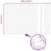 vidaXL Hexagonzaun Grau 0,8 x 10 m Stahl