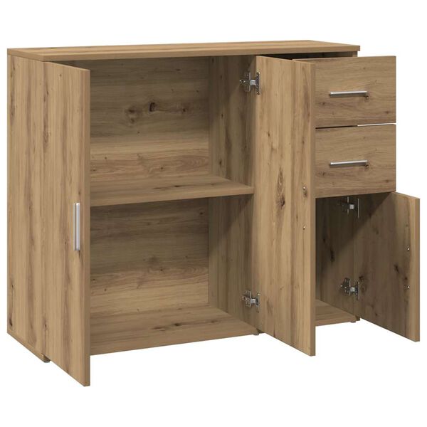 vidaXL Sideboard Artisan-Eiche 91 x 29,5 x 75 cm Holzwerkstoff