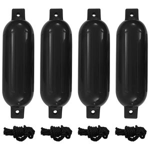 vidaXL Bootsfender 4 Stk. Schwarz &Oslash; 14x50 cm PVC