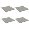 vidaXL 4-teilige Sitzkissen SOEST 4 stk. 100 % Polyester Grau
