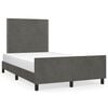 vidaXL Bettgestell ohne Matratze Dunkelgrau 120x200 cm Samt