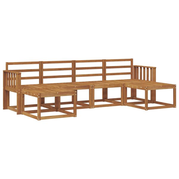 vidaXL Outdoor-Sofagarnitur 6 pcs Natur Holzwerkstoff