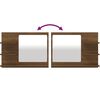 vidaXL Badspiegel Braun Eiche-Optik 60x10,5x45 cm Holzwerkstoff