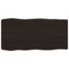 vidaXL Tischplatte 80x40x(2-6) cm Massivholz Behandelt Baumkante