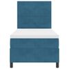 vidaXL Boxspringbett mit Matratze Dunkelblau 90 x 200 cm Stoff