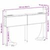 vidaXL Kopfteil mit Stauraum mit Ladestation R&auml;uchereiche 140 cm