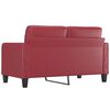 vidaXL 2-Sitzer-Sofa Weinrot 140 cm Kunstleder