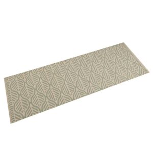 vidaXL K&uuml;chenteppich Waschbar Bl&auml;tter 45x150 cm Samt