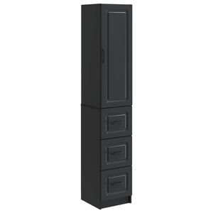 vidaXL Schrankset 2 pcs Schwarz 33 x 34,5 x 87 cm Holzwerkstoff