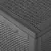vidaXL Garten-Aufbewahrungsbox 180 L Schwarz PP Rattan