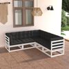 vidaXL 5-tlg. Garten-Lounge-Set mit Kissen Massivholz Kiefer