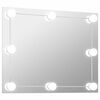 vidaXL Wandspiegel ohne Rahmen mit LED-Beleuchtung Rechteckig Glas