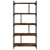 vidaXL Bücherregal 5 Böden Räuchereiche 76x32x158 cm Holzwerkstoff
