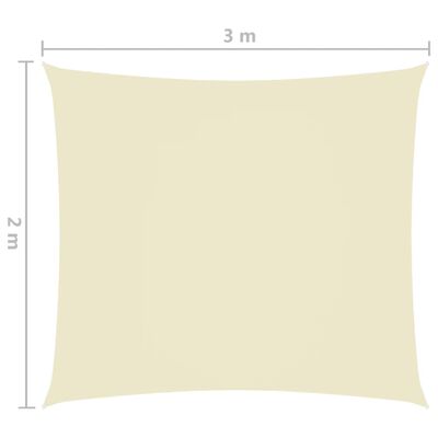 vidaXL Sonnensegel Oxford-Gewebe Rechteckig 2x3 m Creme