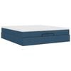 vidaXL Ottoman-Bett mit Matratzen Blau 200x200 cm Stoff