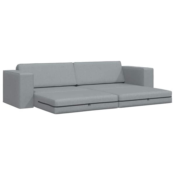 vidaXL Schlafsofa Hellgrau 245 x 78 x 77 cm Samt