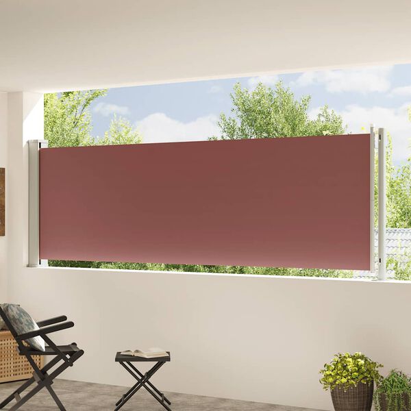 vidaXL Seitenmarkise Ausziehbar 117x600 cm Braun