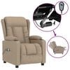 vidaXL Massagesessel Elektrisch Cappuccino-Braun Kunstleder