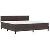 vidaXL Boxspringbett mit Matratze Dunkelbraun 200 x 200 cm Stoff