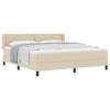 vidaXL Boxspringbett mit Kopfteil Creme 200 x 180 cm Stoff