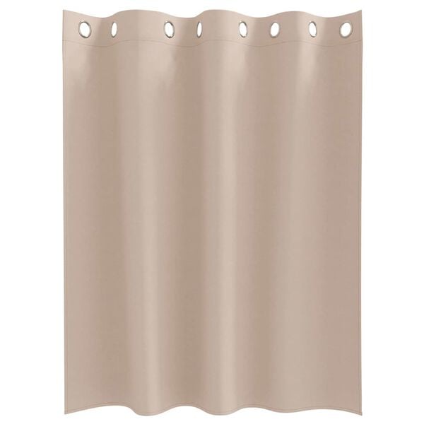 vidaXL Verdunkelungs-Vorh&auml;nge mit Ringen 2 pcs Taupe 140 x 140 cm