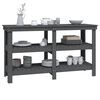 vidaXL Werkbank Grau 142,5x50x80 cm Massivholz Kiefer