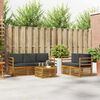 vidaXL Sofagarnituren 6 pcs Natur und Anthrazit Massivholz Akazie