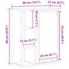 vidaXL Bad-Wandschrank mit Spiegel Schwarz Eichen-Optik 50x21x60 cm
