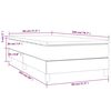 vidaXL Boxspringbett mit Matratze Creme 80x200 cm Stoff