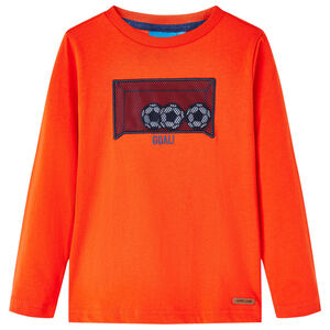 Kinder-Langarmshirt Hellorange 104