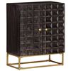 vidaXL Sideboard Schwarz 60x35x75 cm Massivholz Mango