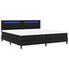 vidaXL Boxspringbett mit Matratze Schwarz 200 x 200 cm Kunstleder