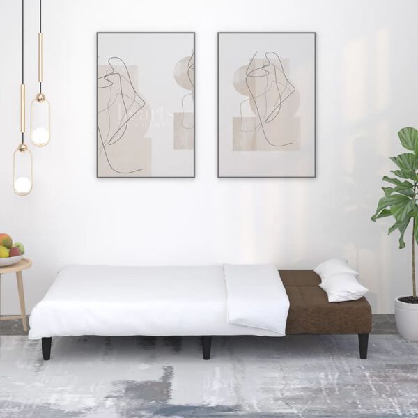 vidaXL Schlafsofa 2-Sitzer Braun Mikrofasergewebe