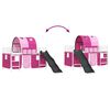 vidaXL Kinder-Etagenbett Wei&szlig; und Rosa 79,5 x 200 cm Metall