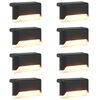 vidaXL Au&szlig;en Solarlichter mit Erdnagel 8 pcs Warmes Wei&szlig; 4,5 cm