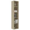 vidaXL B&uuml;cherregal Sonoma-Eiche 40x30x189 cm Holzwerkstoff