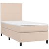 vidaXL Boxspringbett mit Matratze Cappuccino-Braun 90x200cm Kunstleder