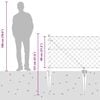 vidaXL Zaunpfosten Silber 25 x 0,8 m (60 x 60 mm Netz) Stahl