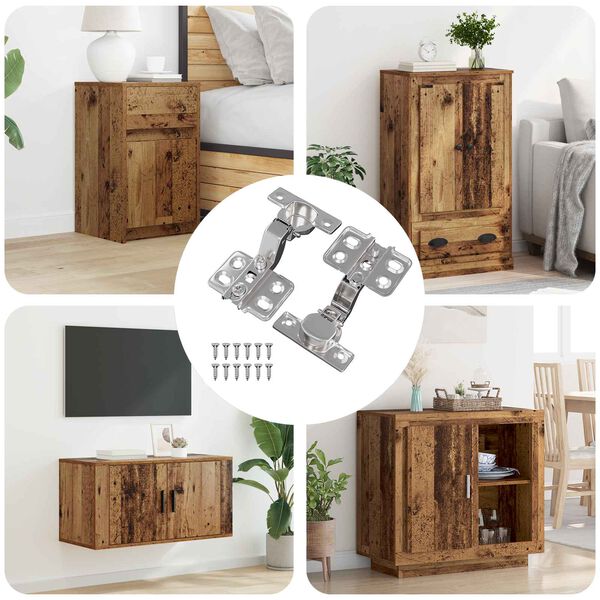 vidaXL Scharnier 2 pcs Nickel 85 x 52,5 x 9,5 mm Eisen