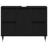 vidaXL Waschbeckenschrank mit Tür Schwarz Eichen-Optik 80 x 33 x 60 cm