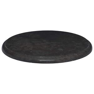 vidaXL Tischplatte Schwarz &Oslash;40x2,5 cm Marmor
