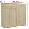 vidaXL Sideboard Sonoma-Eiche 160x36x75 cm Holzwerkstoff