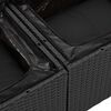 vidaXL Garten-Sofa-Set mit Kissen 8 pcs Schwarz Poly Rattan