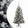 vidaXL K&uuml;nstlicher Weihnachtsbaum mit klappbaren Zweigen und Kugeln